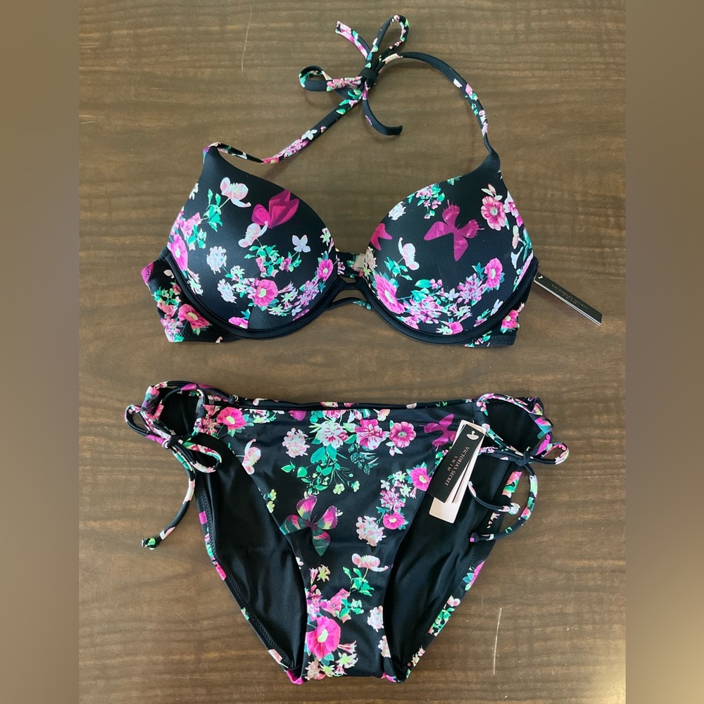 NWT Brand New Victoria’s Secret Bombshell Push-up Bikini 34B Medium